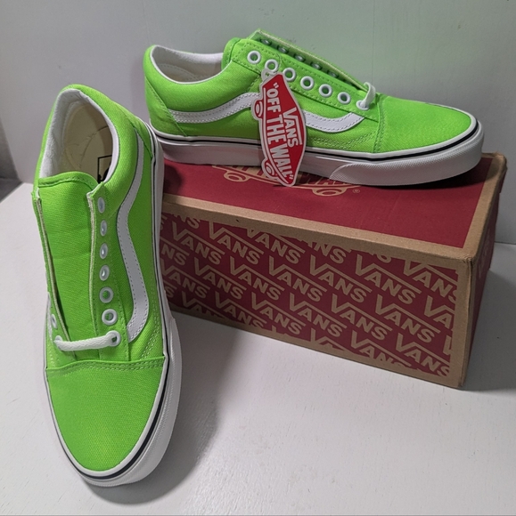 Vans Old Skool (Neon) Green Gecko/Tr White - Picture 5 of 9
